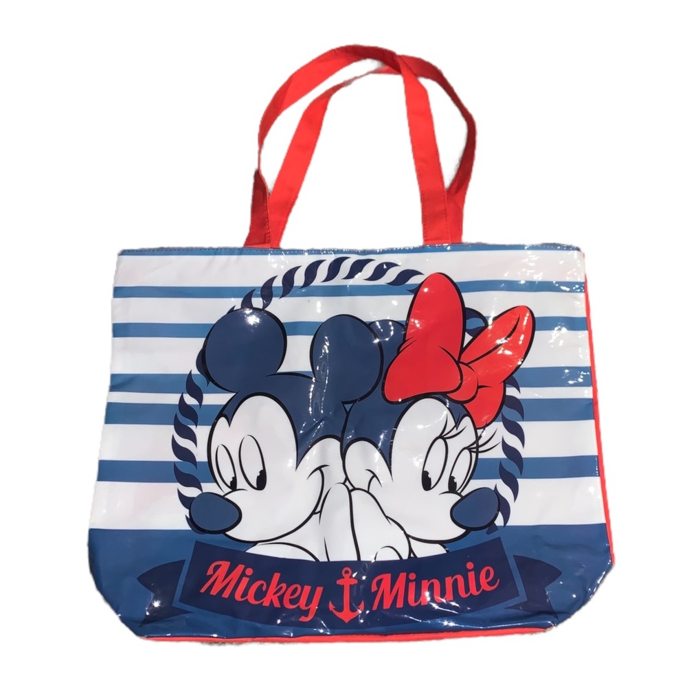 Walt Disney Mickey & Minnie Sailor Zippered Tote Bag